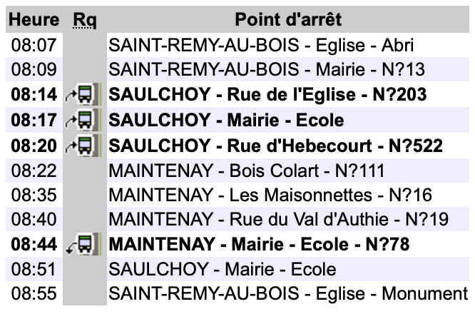 bus matin