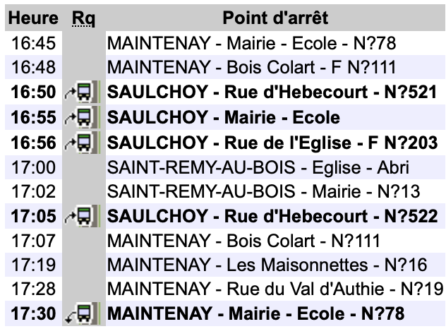 bus soir
